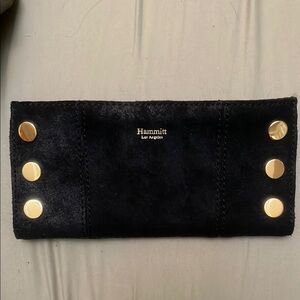 Hammitt Black and Gold Wallet with Studded Design